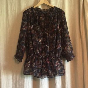 Banana Republic elastic waist blouse